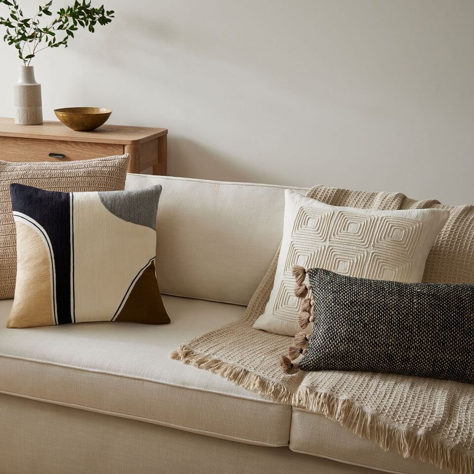 Corded Grid Cushion Cover West Elm UK